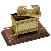 angled side ark of the covenant gold plated copper figurine